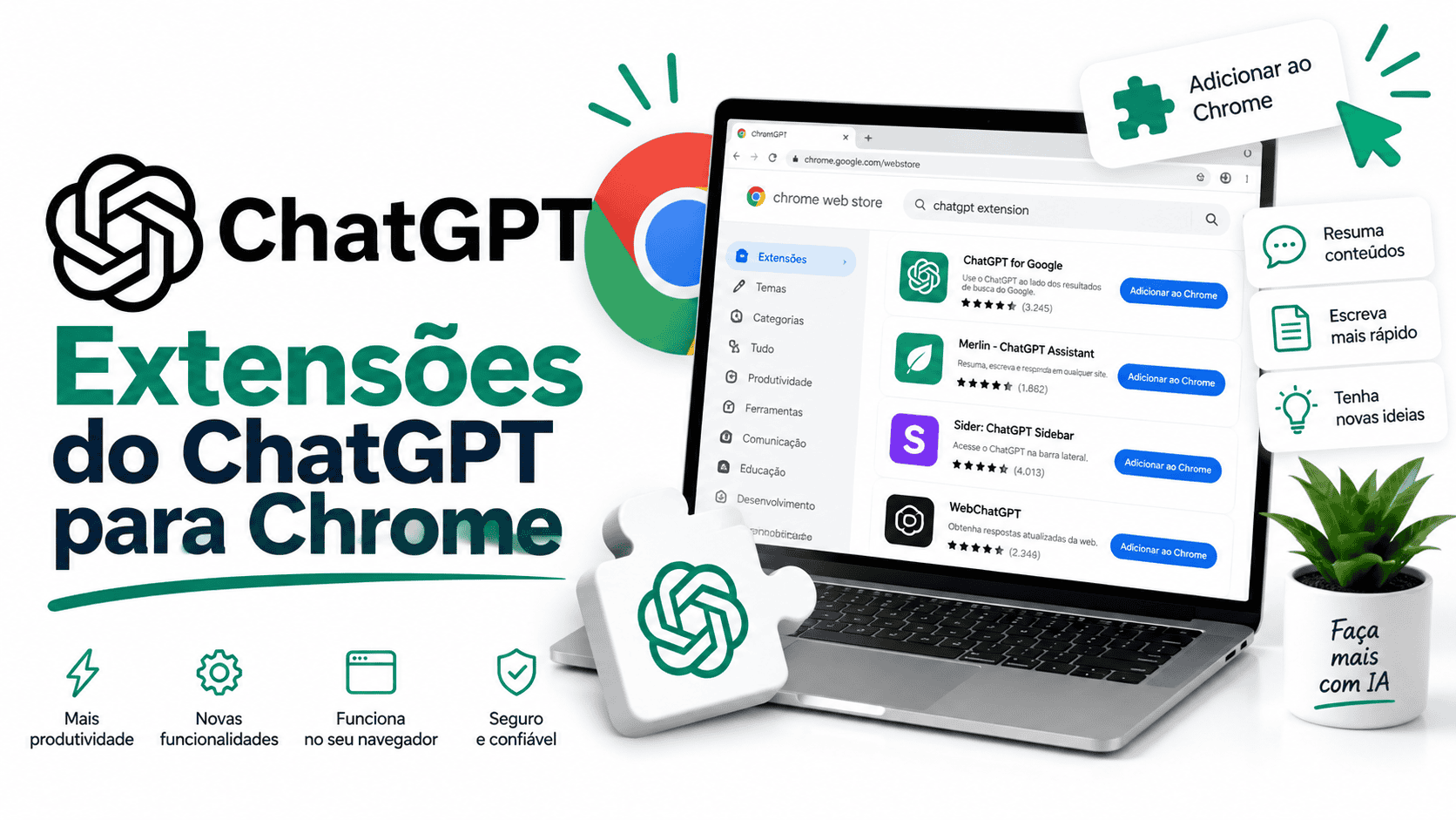 Extensões do ChatGPT para Chrome: melhores opções e como escolher com segurança