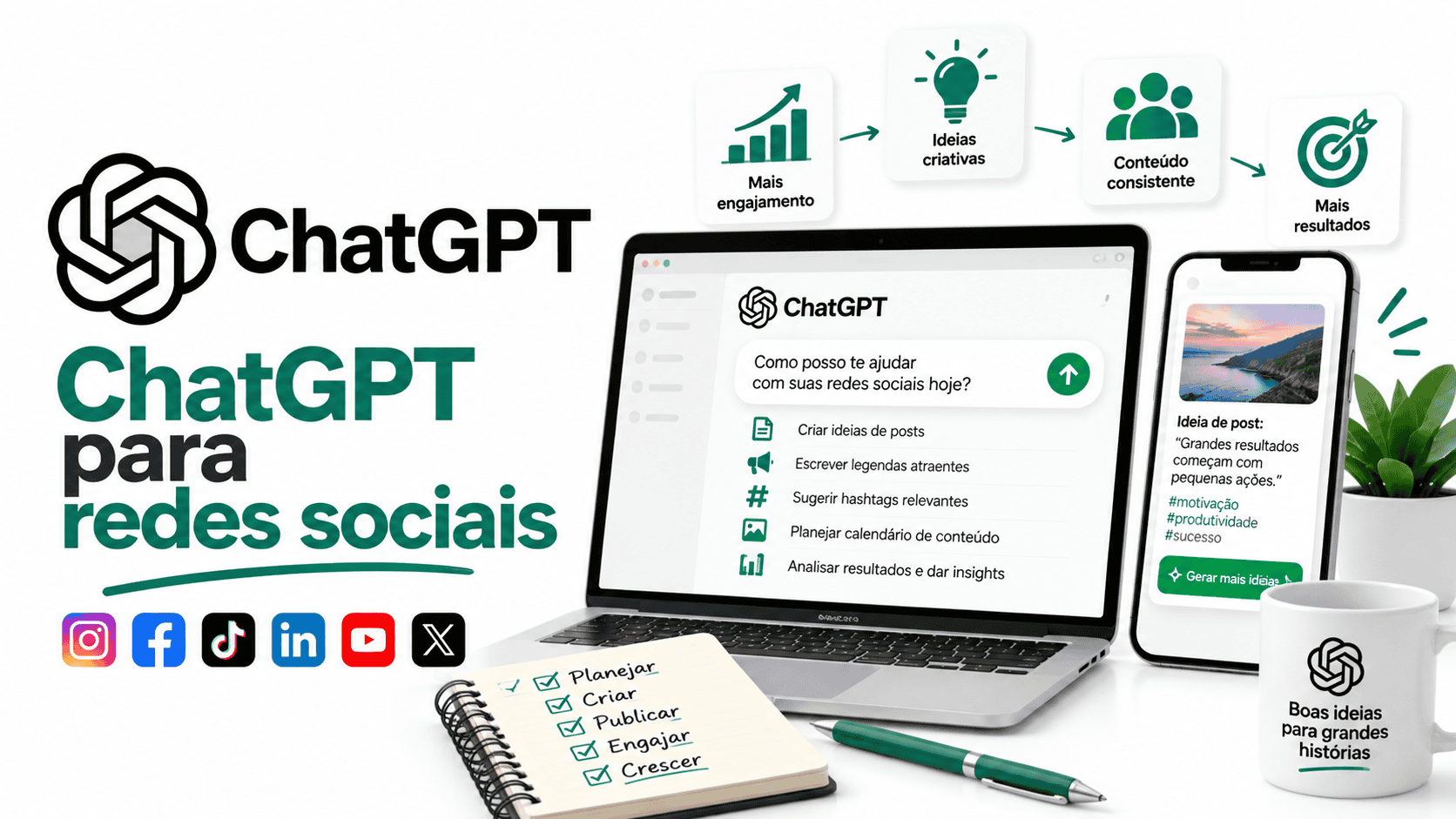 ChatGPT para redes sociais: como planejar, criar e analisar conteúdo