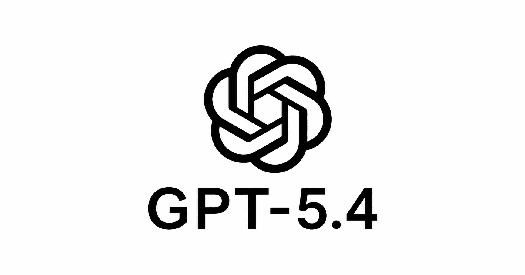 Logotipo do ChatGPT com o nome GPT-5.4 em fundo branco