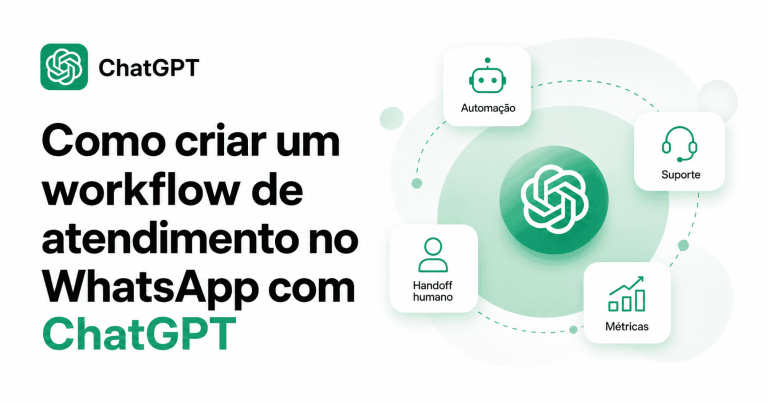 Workflow de atendimento no WhatsApp com ChatGPT, OpenAI API e handoff humano