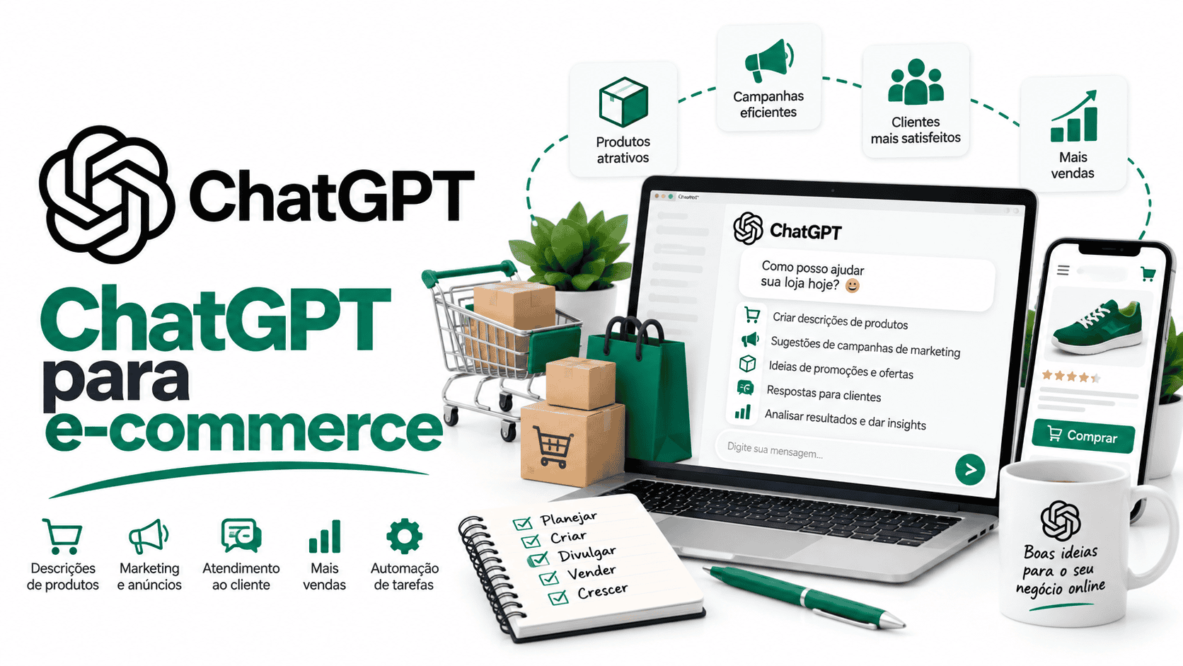 ChatGPT para e-commerce: como usar no catálogo, conteúdo, atendimento e análise