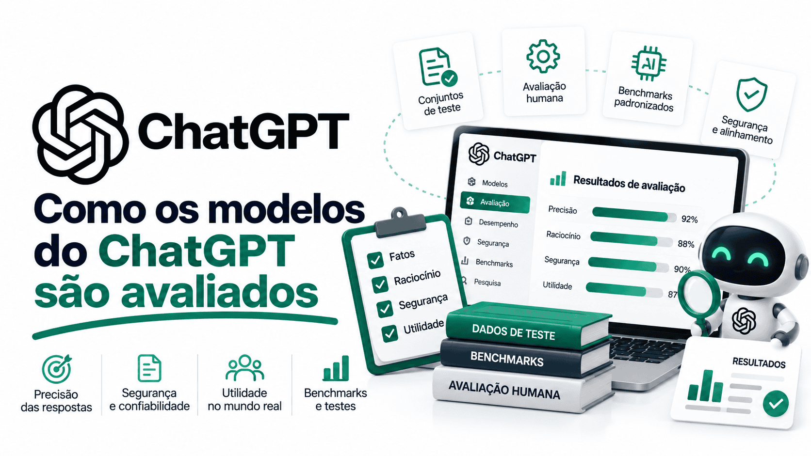 Como os modelos do ChatGPT são avaliados: benchmarks, testes e limites
