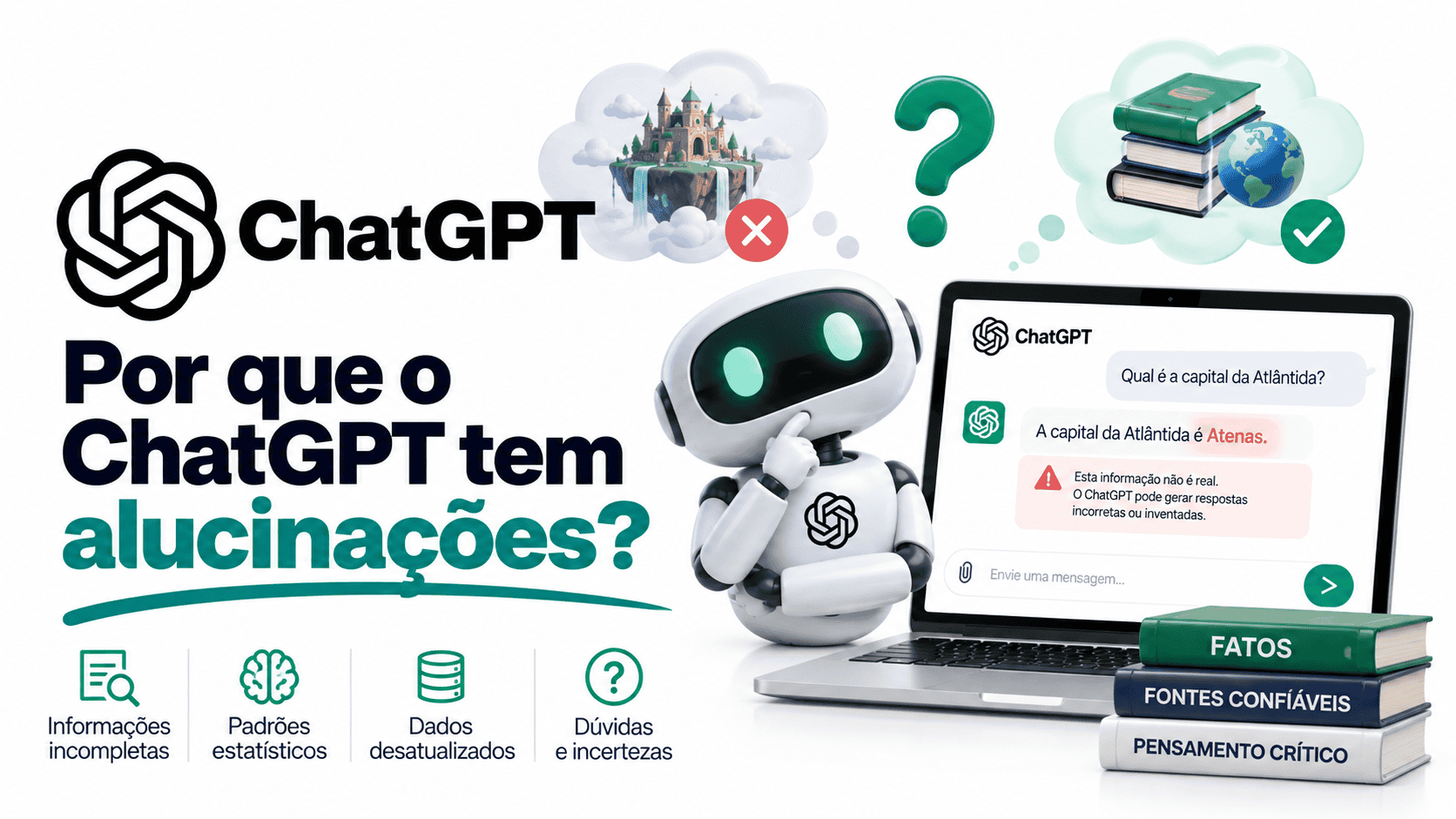Por que o ChatGPT tem alucinações: causas, exemplos e como reduzir erros