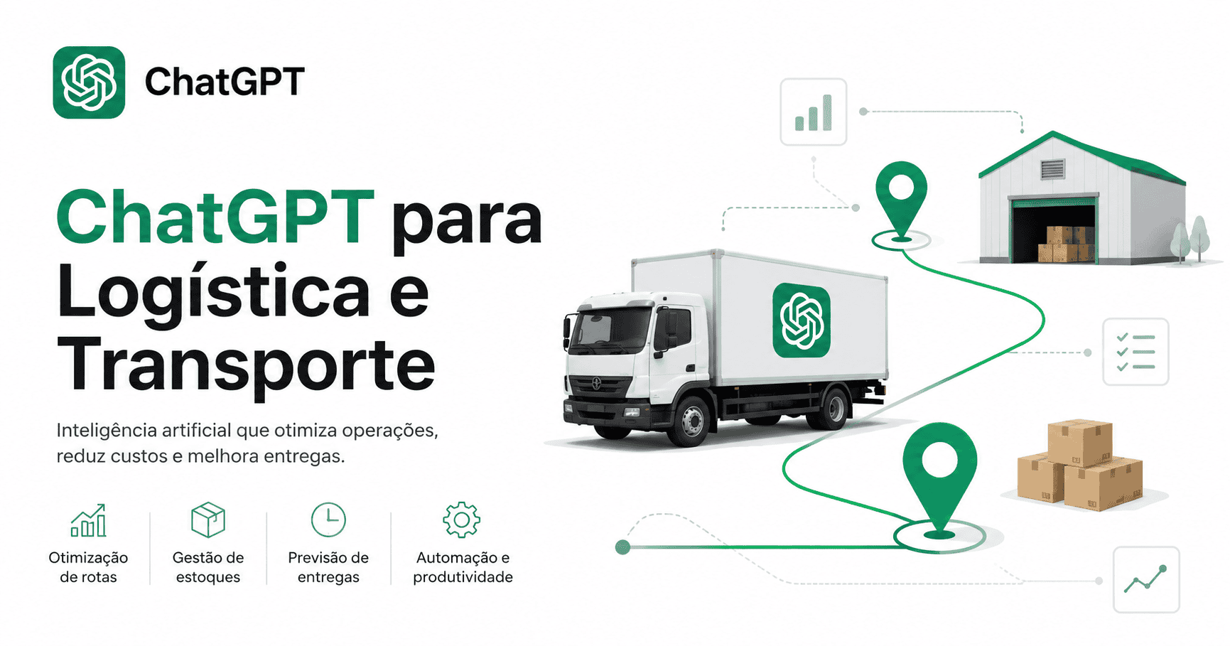 ChatGPT para logística e transporte com IA aplicada à gestão de frotas, rotas e operações