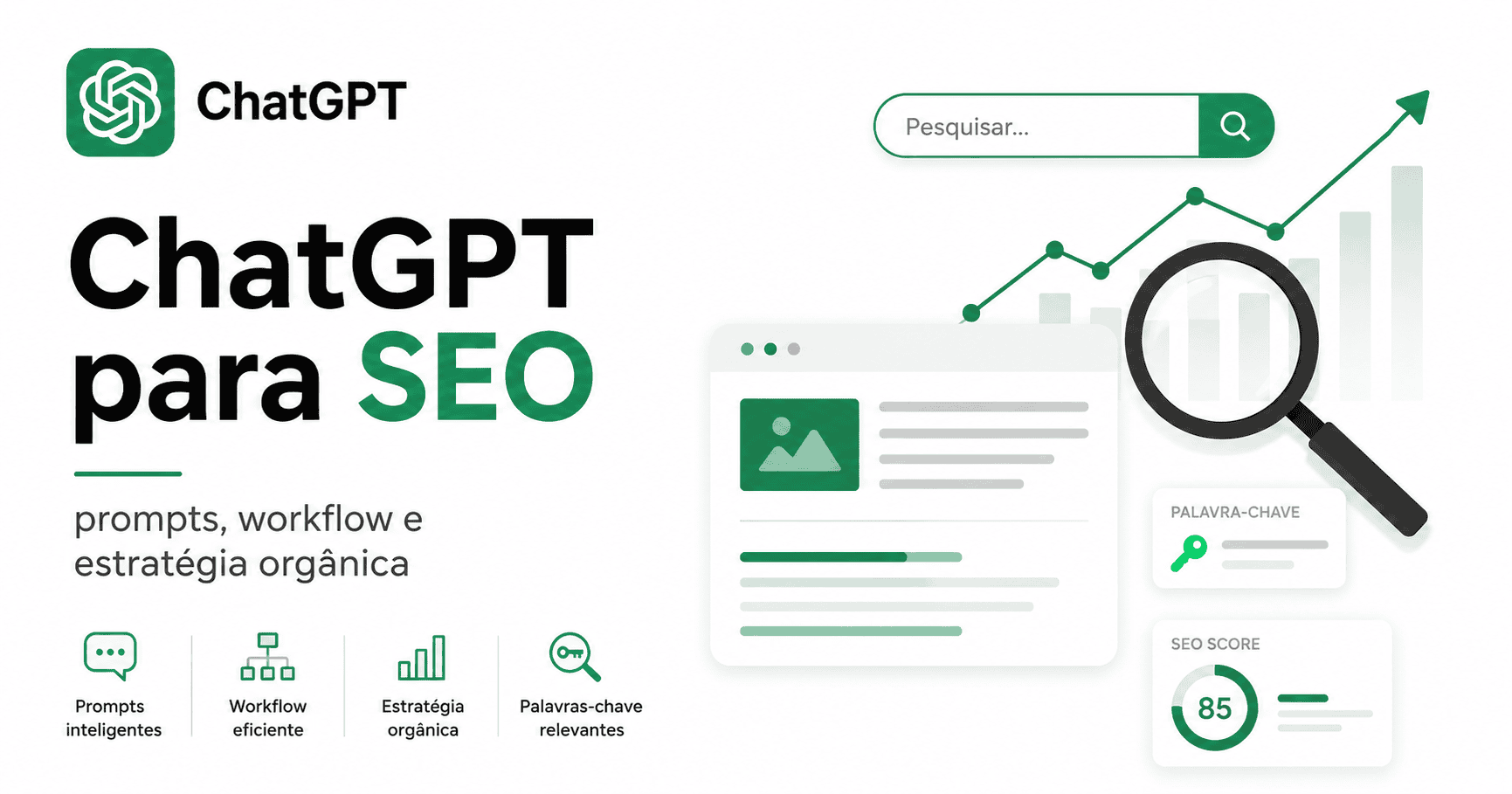 ChatGPT para SEO com prompts e estratégia orgânica