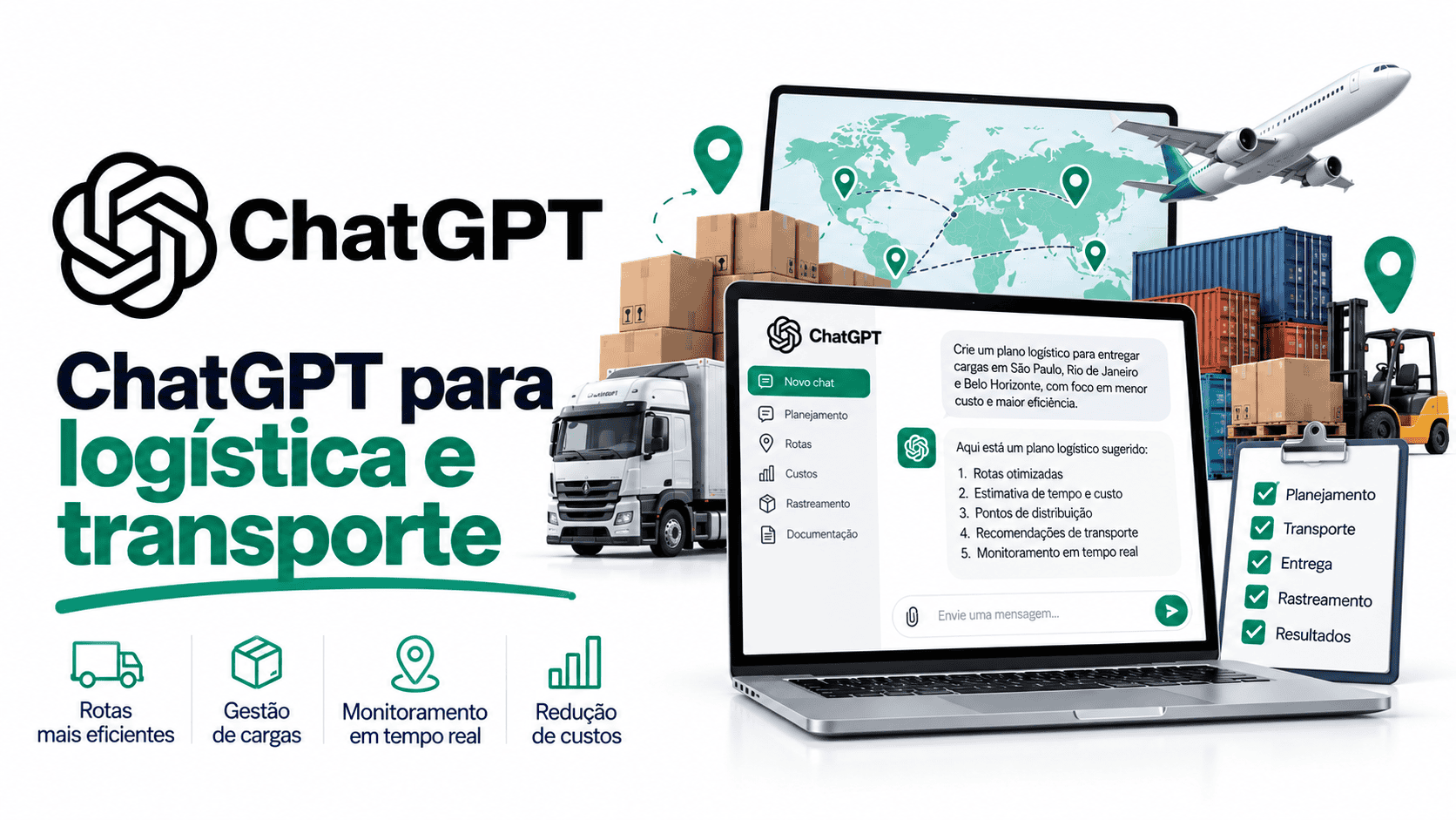 ChatGPT para logística e transporte: como usar em rotas, fretes, frota e entregas